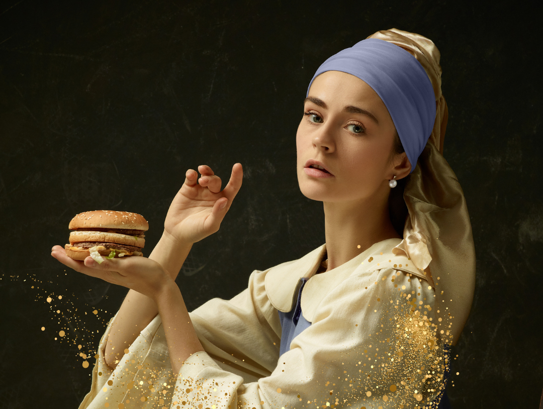 Das Mädchen mit dem Perlenohrring mit Burger